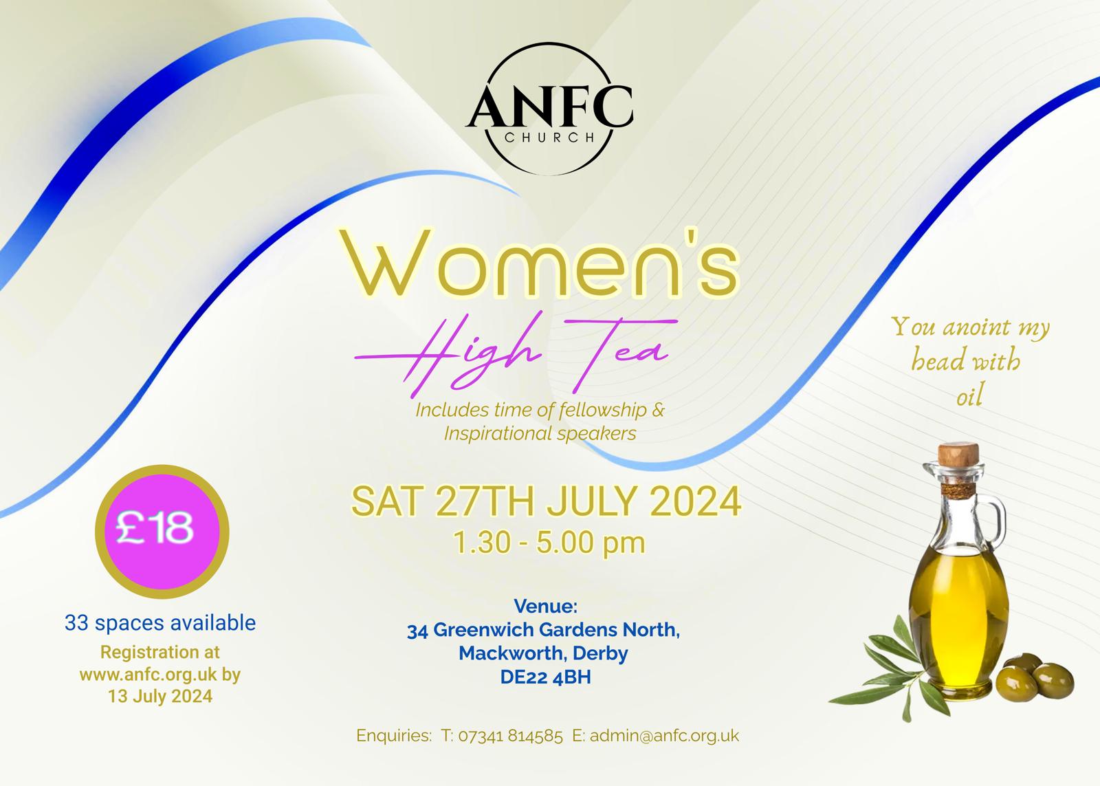 High Tea Afternoon (Women's Ministry)