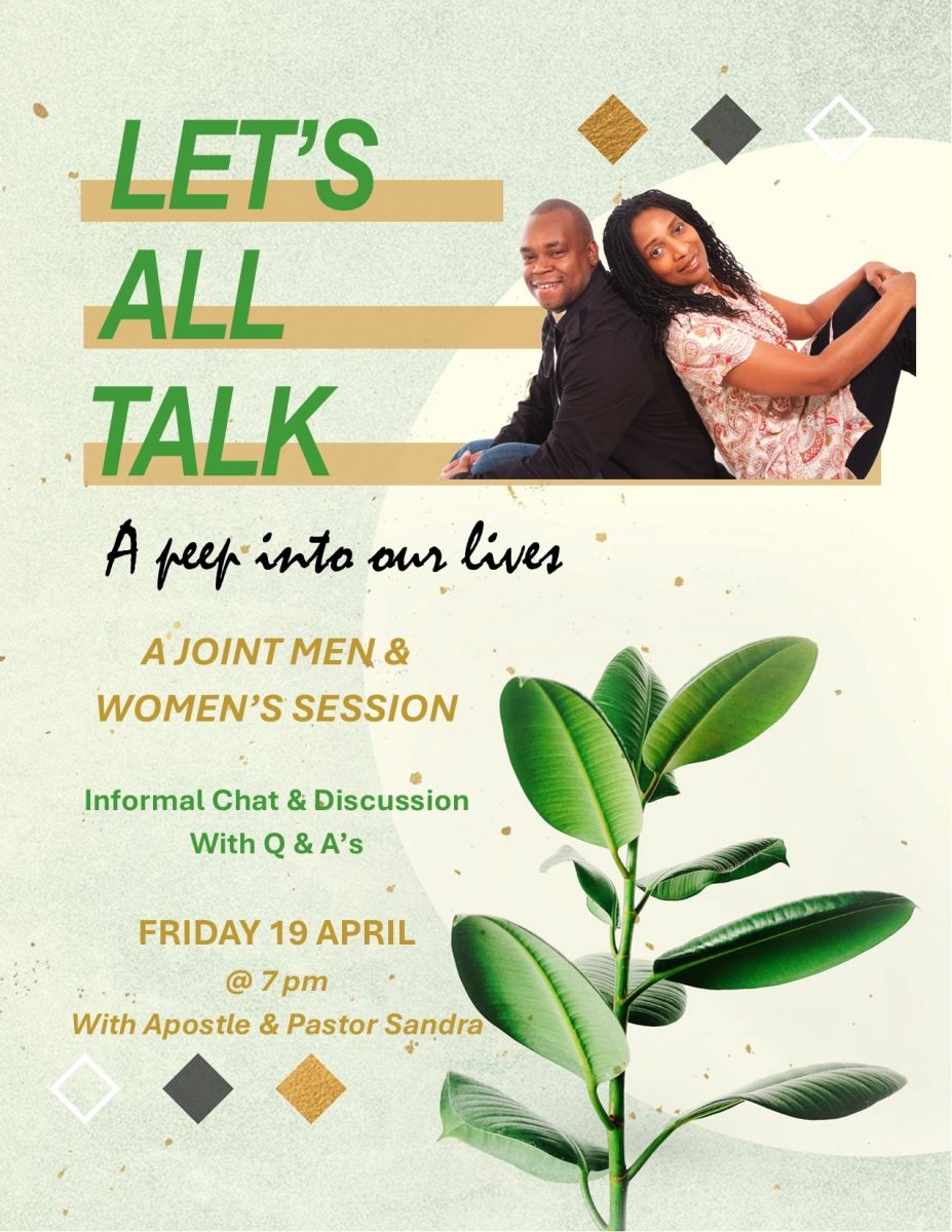 Lets All Talk - Women's and Men's Ministry Evening