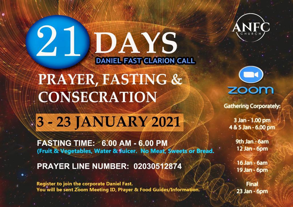 Prayer, Fasting & Consecration 2021 All Nations for Christ Church (ANFC)